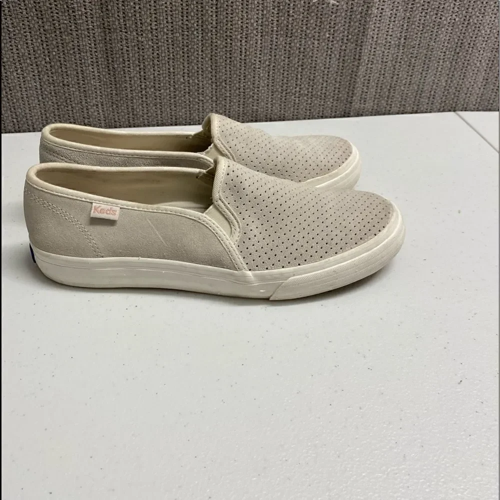 KEDS women’s double Decker perforated sweet platform slip on sneakers